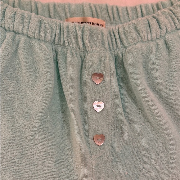 Stoney Clover Lane SCL x DONNI. Teal Terry Cloth Women's Joggers - Picture 4 of 5